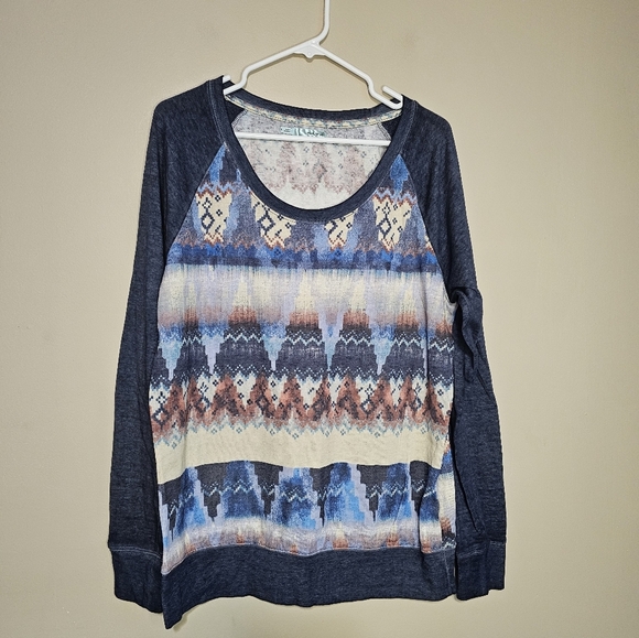 Maurices Long Sleeve Pullover Top Women's Size Large Multicolored Shirt - Picture 1 of 5